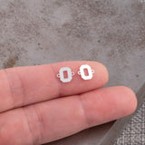 O Varsity Letter Football Ohio Connector Letter O or Zero 14K Gold Filled Sterling Silver Connectors Bracelet or Necklace Permanent Jewelry