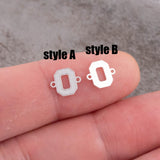 O Varsity Letter Football Ohio Connector Letter O or Zero 14K Gold Filled Sterling Silver Connectors Bracelet or Necklace Permanent Jewelry