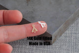 Baseball connector 14K Gold Filled Permanent Jewelry Base Ball and Bat Sports - sterling silver or gold filled permanent jewelry connector