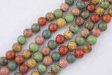 15mm 18mm Ceramic Multicolor Beads Real Porcelain China Beads Smooth Round Beads 15.5"