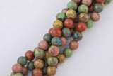 15mm 18mm Ceramic Multicolor Beads Real Porcelain China Beads Smooth Round Beads 15.5"