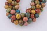 15mm 18mm Ceramic Multicolor Beads Real Porcelain China Beads Smooth Round Beads 15.5"