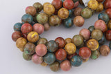 15mm 18mm Ceramic Multicolor Beads Real Porcelain China Beads Smooth Round Beads 15.5"