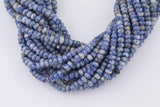 Natural Sodalite Jasper Beads Roundel - High Quality in Smooth Saucer Roundel, 3x6mm Flat Rondel 15.5 Inches Roundel 3x6mm