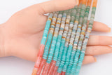 2x6mm Thin Heishi Beads Multi-color Heishi Rondelle Beads Smooth Rondelle Beads Size 15.5'' Strand African Opal