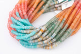 2x6mm Thin Heishi Beads Multi-color Heishi Rondelle Beads Smooth Rondelle Beads Size 15.5'' Strand African Opal