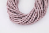 Light Grape Lavender Crystal - High Quality in Roundel, 6mm, 8mm- Full 15.5 Inch Strand-15.5 inch Strand Smooth Crystal Beads
