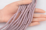 Light Grape Lavender Crystal - High Quality in Roundel, 6mm, 8mm- Full 15.5 Inch Strand-15.5 inch Strand Smooth Crystal Beads