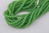Green Soap Crystal - High Quality in Roundel, 6mm, 8mm- Full 15.5 Inch Strand-15.5 inch Strand Smooth Crystal Beads