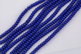 Sapphire Blue - High Quality in Roundel, 6mm, 8mm- Full 15.5 Inch Strand-15.5 inch Strand Smooth Crystal Beads