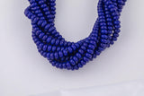 Sapphire Blue - High Quality in Roundel, 6mm, 8mm- Full 15.5 Inch Strand-15.5 inch Strand Smooth Crystal Beads