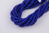 Sapphire Blue - High Quality in Roundel, 6mm, 8mm- Full 15.5 Inch Strand-15.5 inch Strand Smooth Crystal Beads