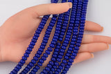 Sapphire Blue - High Quality in Roundel, 6mm, 8mm- Full 15.5 Inch Strand-15.5 inch Strand Smooth Crystal Beads