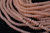 Blush Pink - High Quality in Roundel, 6mm, 8mm- Full 15.5 Inch Strand-15.5 inch Strand Smooth Crystal Beads