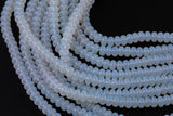 Opalite White- High Quality in Roundel, 6mm, 8mm- Full 15.5 Inch Strand-15.5 inch Strand Smooth Crystal Beads