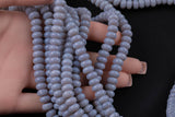 Gray- High Quality in Roundel, 6mm, 8mm- Full 15.5 Inch Strand-15.5 inch Strand Smooth Crystal Beads
