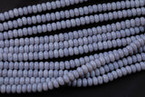 Gray- High Quality in Roundel, 6mm, 8mm- Full 15.5 Inch Strand-15.5 inch Strand Smooth Crystal Beads