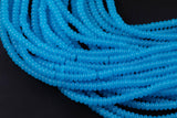Ocean Blue- High Quality in Roundel, 6mm, 8mm- Full 15.5 Inch Strand-15.5 inch Strand Smooth Crystal Beads