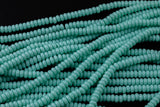Soap Blue- High Quality in Roundel, 6mm, 8mm- Full 15.5 Inch Strand-15.5 inch Strand Smooth Crystal Beads