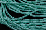 Soap Blue- High Quality in Roundel, 6mm, 8mm- Full 15.5 Inch Strand-15.5 inch Strand Smooth Crystal Beads