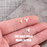 Hummingbird Connector 14K Gold Filled Permanent Jewelry Connectors 925 Sterling Silver 14K GF Humming Bird word connectors charm, pendant