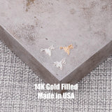Hummingbird Connector 14K Gold Filled Permanent Jewelry Connectors 925 Sterling Silver 14K GF Humming Bird word connectors charm, pendant
