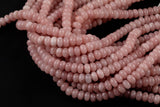 Peach Rose Pink Jade Beads Roundel 8mm - Full Strand 15.5 inch Strand AAA Quality Smooth