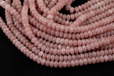 Peach Rose Pink Jade Beads Roundel 8mm - Full Strand 15.5 inch Strand AAA Quality Smooth