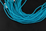 Clear Blue- High Quality in Roundel, 6mm, 8mm- Full 15.5 Inch Strand-15.5 inch Strand Smooth Crystal Beads