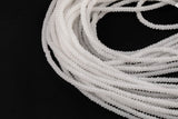 White - High Quality in Roundel, 6mm, 8mm- Full 15.5 Inch Strand-15.5 inch Strand Smooth Crystal Beads