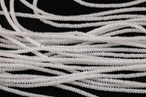 White - High Quality in Roundel, 6mm, 8mm- Full 15.5 Inch Strand-15.5 inch Strand Smooth Crystal Beads
