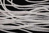White - High Quality in Roundel, 6mm, 8mm- Full 15.5 Inch Strand-15.5 inch Strand Smooth Crystal Beads