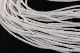 White - High Quality in Roundel, 6mm, 8mm- Full 15.5 Inch Strand-15.5 inch Strand Smooth Crystal Beads