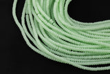Soap Green - High Quality in Roundel, 6mm, 8mm- Full 15.5 Inch Strand-15.5 inch Strand Smooth Crystal Beads