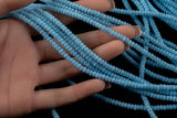Bright Blue - High Quality in Roundel, 6mm, 8mm- Full 15.5 Inch Strand-15.5 inch Strand Smooth Crystal Beads