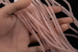 Peach Blush- High Quality in Roundel, 6mm, 8mm- Full 15.5 Inch Strand-15.5 inch Strand Smooth Crystal Beads