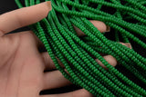 Evergreen - High Quality in Roundel, 6mm, 8mm- Full 15.5 Inch Strand-15.5 inch Strand Smooth Crystal Beads