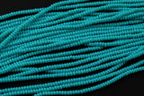 Aqua Blue - High Quality in Roundel, 6mm, 8mm- Full 15.5 Inch Strand-15.5 inch Strand Smooth Crystal Beads