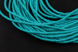 Aqua Blue - High Quality in Roundel, 6mm, 8mm- Full 15.5 Inch Strand-15.5 inch Strand Smooth Crystal Beads