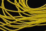 Yellow - High Quality in Roundel, 6mm, 8mm- Full 15.5 Inch Strand-15.5 inch Strand Smooth Crystal Beads