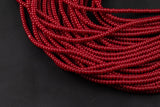 Maroon Red- High Quality in Roundel, 6mm, 8mm- Full 15.5 Inch Strand-15.5 inch Strand Smooth Crystal Beads