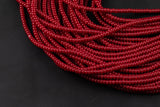 Maroon Red- High Quality in Roundel, 6mm, 8mm- Full 15.5 Inch Strand-15.5 inch Strand Smooth Crystal Beads
