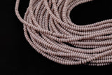 Light pastel lavender- High Quality in Roundel, 6mm, 8mm- Full 15.5 Inch Strand-15.5 inch Strand Smooth Crystal Beads