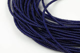 Sapphire Blue- High Quality in Roundel, 6mm, 8mm- Full 15.5 Inch Strand-15.5 inch Strand Smooth Crystal Beads