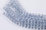 2str 10mm Crystal Beads Round Round Mystic Water Blue 6" strands