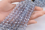 2str 10mm Crystal Beads Round Round Mystic Water Blue 6" strands