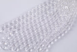 2str 10mm Crystal Beads Round Faceted Clear 6" strands