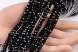 2str 8mm Crystal Beads Roundel Faceted Black 6" strands