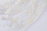 2str 8mm Crystal Beads Roundel Faceted Clear AB 6" strands