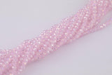 6mm Pink AB Crystal Rondelle -2 or 5 or 10 STRANDS